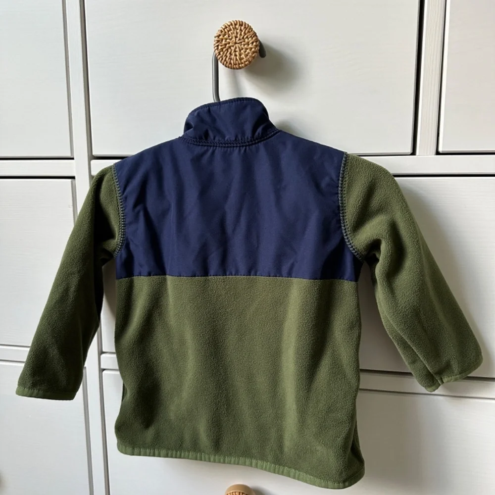 Carter's Baby Boy Jacket Size 12M Fleece Zip Up Lightweight Green Navy